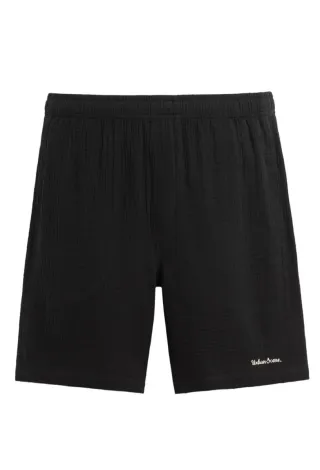 Calções Bermuda Algodão Preto
