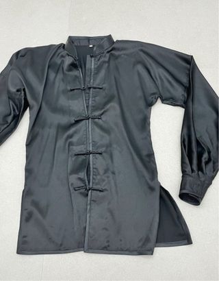 Blusa original china satén negra