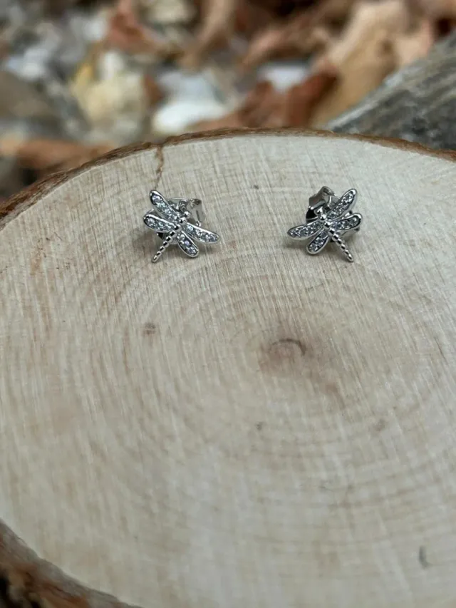Pendientes Plata Libélula
