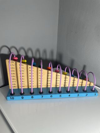 Juego motriz ábaco de madera 