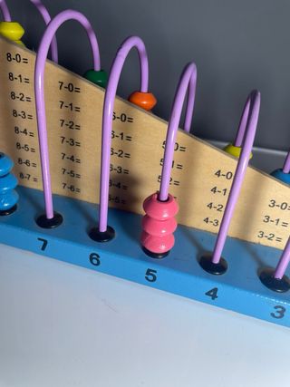 Juego motriz ábaco de madera 