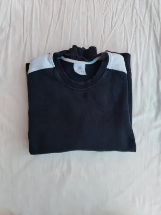 Felpa Adidas Vintage Blu scuro e Bianca