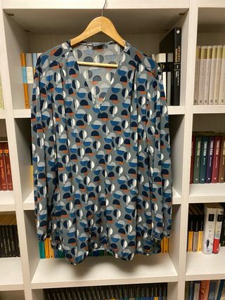 Camisa punto mujer T58 Samoon en gris, azul, ....