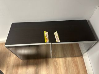 Armario de oficina/salón cristal y madera