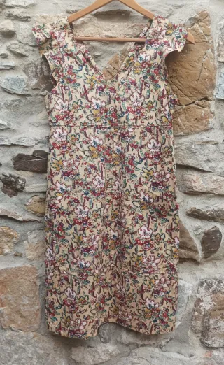 Vestido Bimba y Lola Talla S Estampado Floral