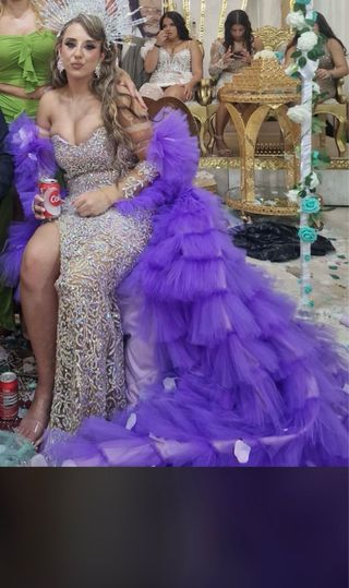Vestido Boda Gitana lila