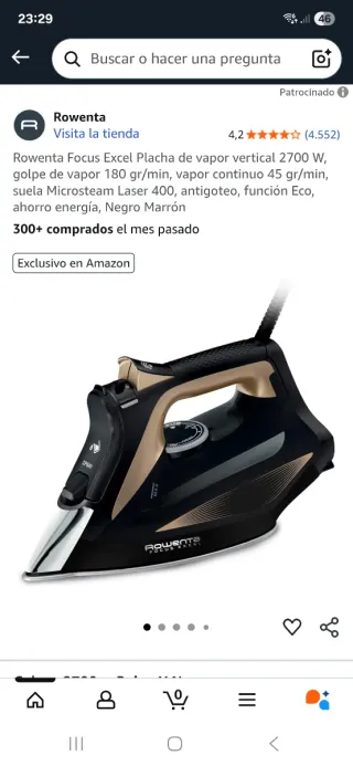Plancha de vapor Rowenta Focus Excel