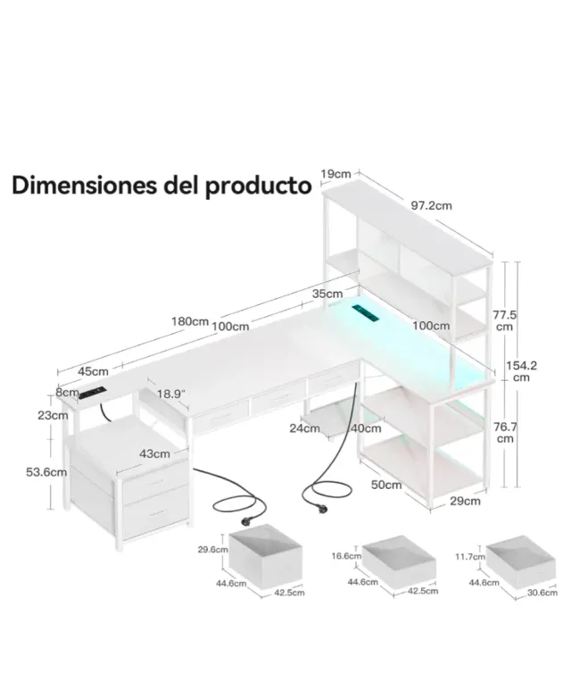 Escritorio Gaming Esquinero 180x100