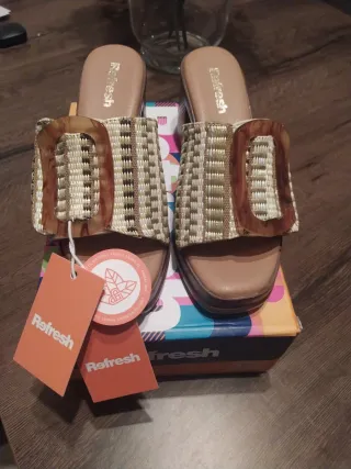 Sandalias Refresh Beige Multicolor