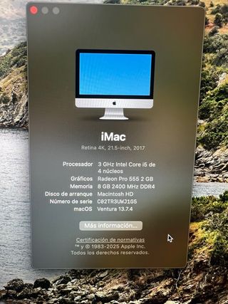 iMac Retina 4K 21.5 2017 3 GHz Intel Core