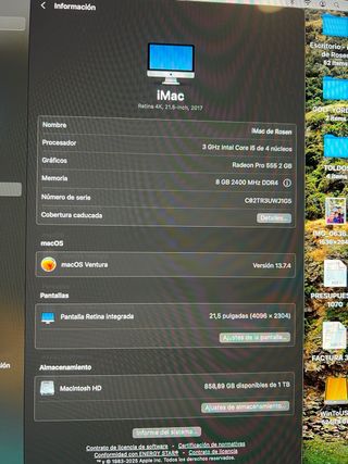 iMac Retina 4K 21.5 2017 3 GHz Intel Core