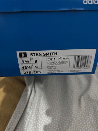 Zapatillas Adidas Stan Smith Blancas y Azules
