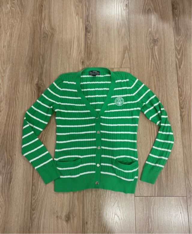 Maglione Ralph Lauren a righe verdi e bianche