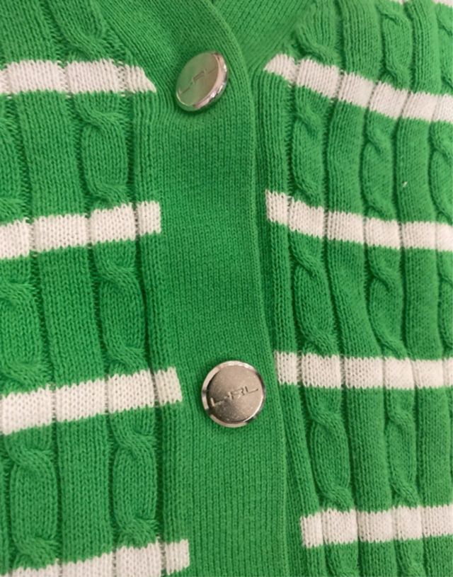 Maglione Ralph Lauren a righe verdi e bianche