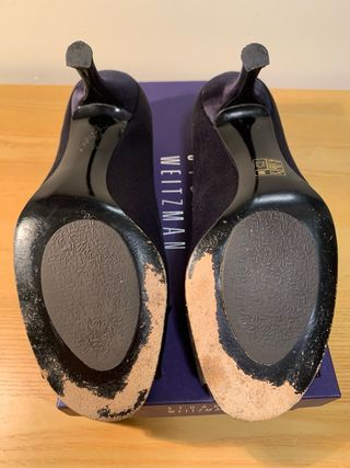 Zapatos Stuart Weitzman Peep Toe Negro Talla 38.5