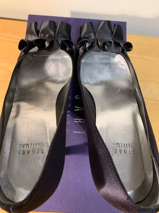 Zapatos Stuart Weitzman Peep Toe Negro Talla 38.5
