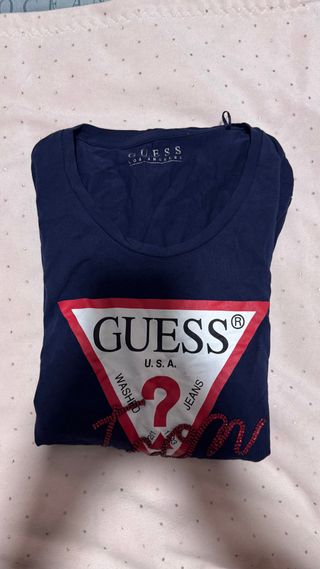 Camiseta Guess manga larga azul