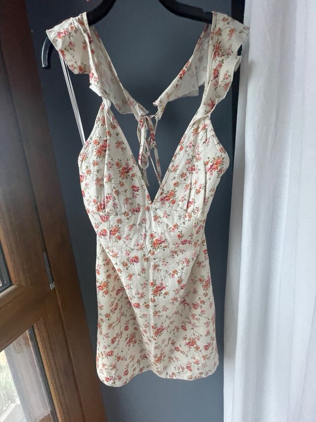 Vestito in lino floreale