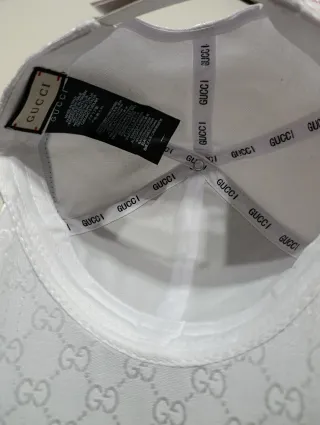 Gorra Gucci Blanca GG