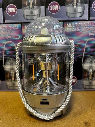 Lámpara Disco LED Portátil 3 en 1 USB Recargable