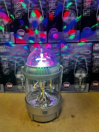 Lámpara Disco LED Portátil 3 en 1 USB Recargable