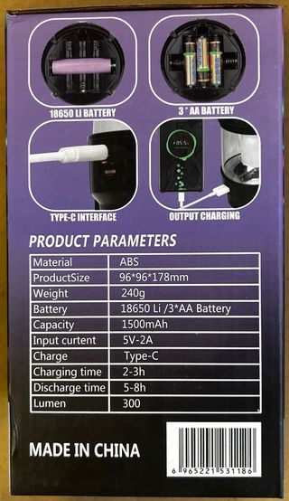 Lámpara Disco LED Portátil 3 en 1 USB Recargable