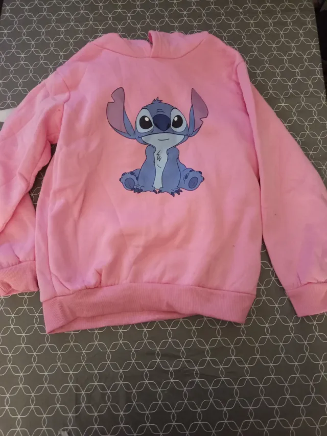 Sudadera rosa con estampado de Stitch