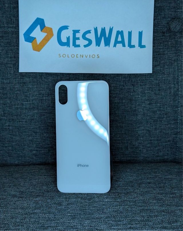 tapa iPhone XS blanco y 2 pegamentos de 3 ml