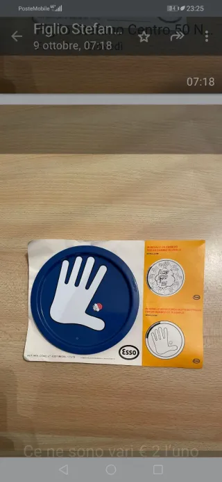 Locandina pubblicitaria Esso - Cambio Gomme