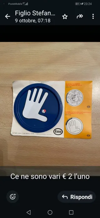 Locandina pubblicitaria Esso - Cambio Gomme