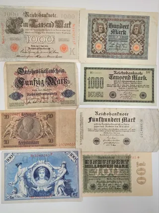 Lote de Billetes Alemanes Antiguos