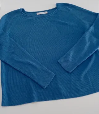 Jersey azul de punto Sfera T. M.
