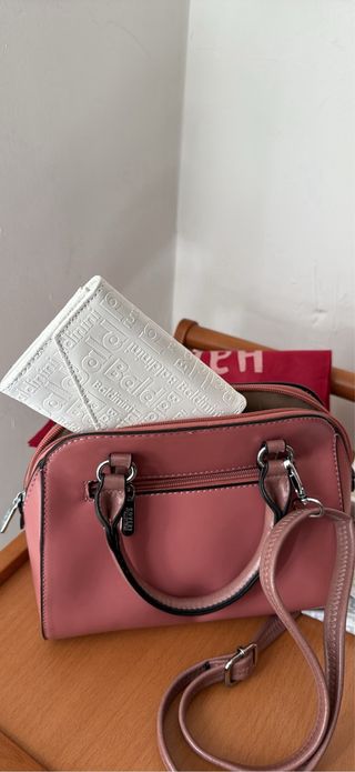 Borsa Coveri Collection rosa e portafoglio
