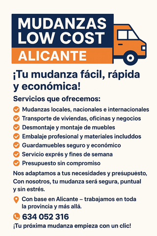 MUDANZAS ALICANTE LOW COST