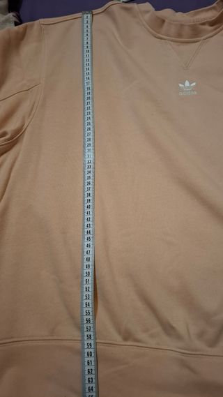 Sudadera Adidas Oversize Beige, Rosa Talla M.