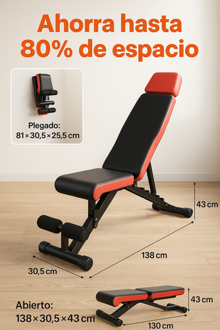 Banco de pesas multifunción plegable