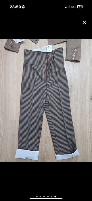 Traje de corto (gitano)niño beige y marrón