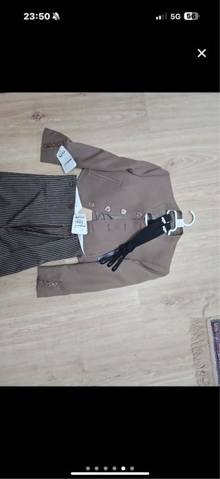 Traje de corto (gitano)niño beige y marrón