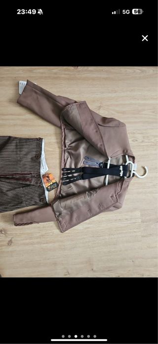 Traje de corto (gitano)niño beige y marrón