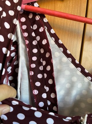 Vestido Rociero Flamenco Lunares Marrón