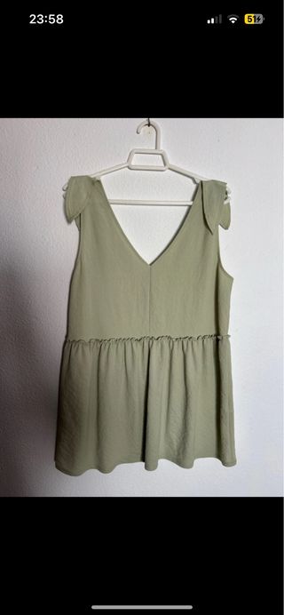 Blusa verde Primark Talla S/M