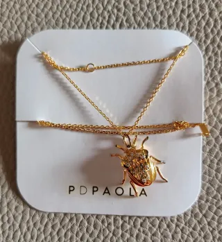 Collar PDPAOLA escarabajo dorado