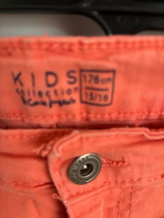 Bermudas niño naranja talla 15-16 años