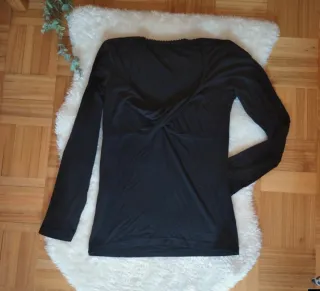 Jersey negro escote cruzado talla S/M