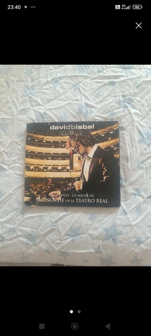 CD David Bisbal Acústico Lo Mejor de Una Noche