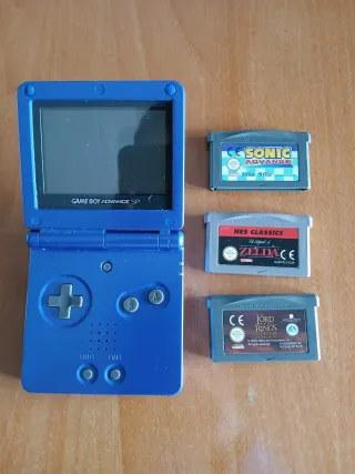 Lote Game Boy Advance SP Azul + Juegos