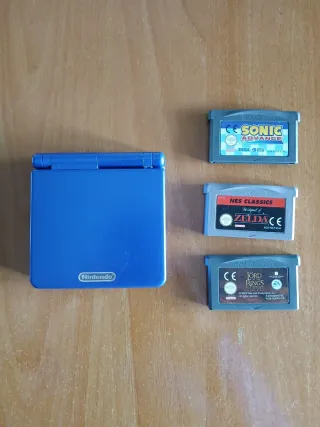 Lote Game Boy Advance SP Azul + Juegos