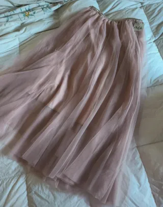 Falda tul rosa talla única