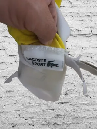 Polo Lacoste Sport Blanco  Verde y Amarillo