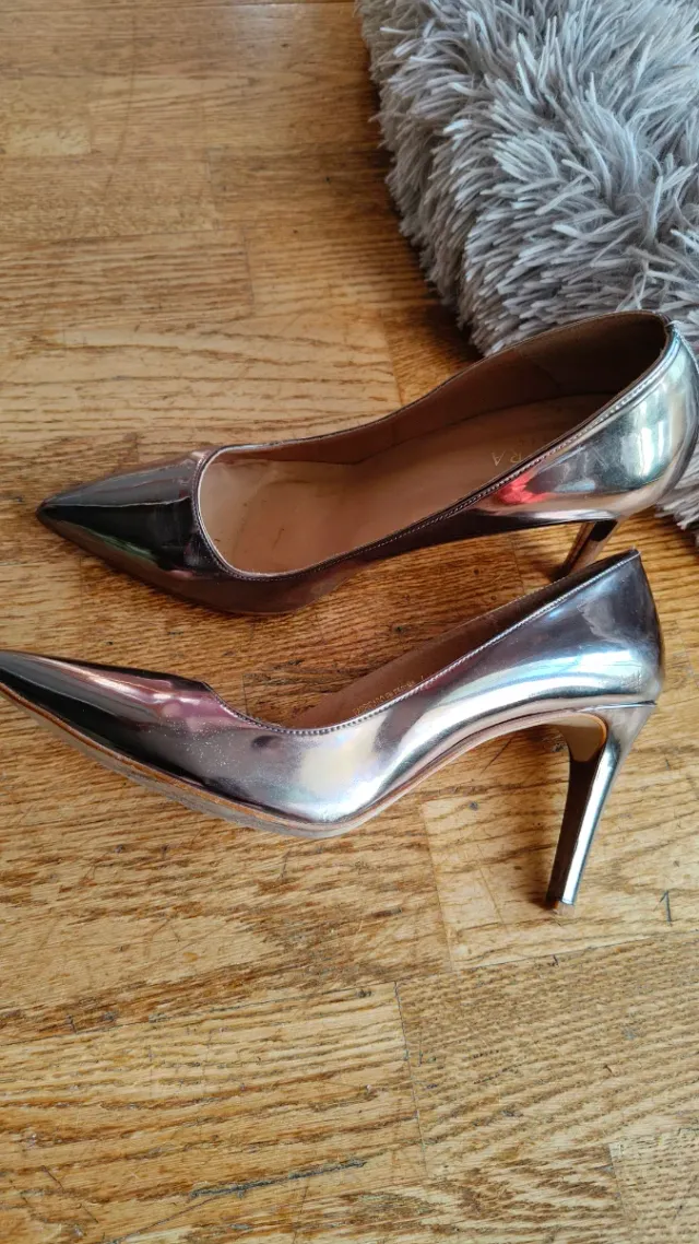 Zapatos de tacón Zendra- plateados